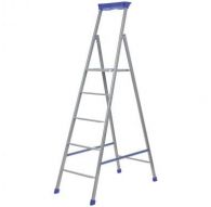 Стремянка стальная 5ст. из профильной трубы 30х15мм облег., с лотком для инстр.