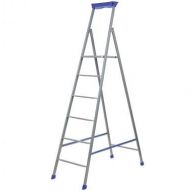 Стремянка стальная 6ст. из профильной трубы 30х15мм облег., с лотком для инстр.