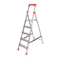 Стремянка метал. 5ст. из профильной трубы 40х20мм, с шир. ступенями, с лотком для инстр.