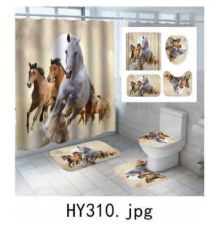 Комплект для ванной комнаты ZALEL фотопринт 4пр (штора180*200см + коврики 45*75+45*37,5 +35,5*37,5см)