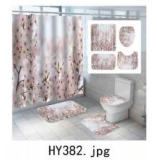 Комплект для ванной комнаты ZALEL фотопринт 4пр (штора180*200см + коврики 45*75+45*37,5 +35,5*37,5см)