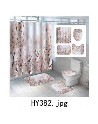 Комплект для ванной комнаты ZALEL фотопринт 4пр (штора180*200см + коврики 45*75+45*37,5 +35,5*37,5см)