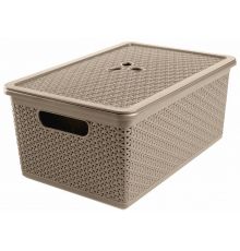 Корзина универсальная Wenge 20л с крышкой 430х300х205мм