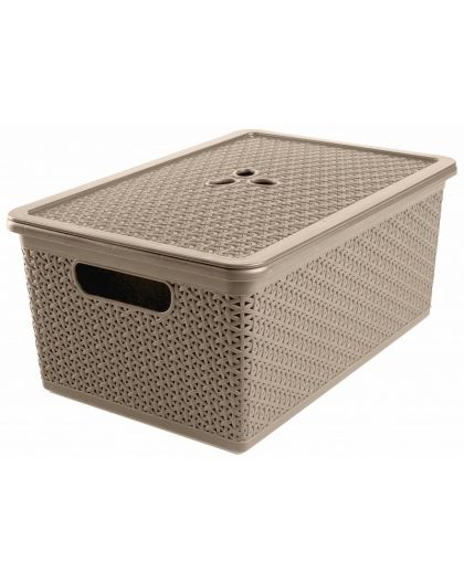 Корзина универсальная Wenge 20л с крышкой 430х300х205мм