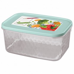 Контейнер для замораживания и хранения продуктов с декором Кристалл 1,3л