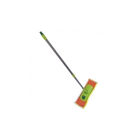 Швабра Флеттер Умничка ЛЮКС, микрофибра, телескопическая ручка, длина 130см (24) Зеленая KD-13F03