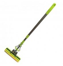 Швабра отжимная Умничка прямая 1 ролик, металлический коллектор, телескопическая ручка, длина 120с
