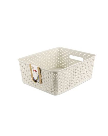 Корзинка прямоугольная 13л MY STYLE M 355*296*133мм Кремовый