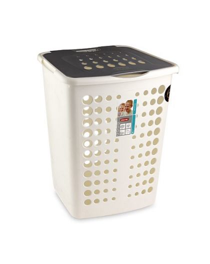 Корзина для белья 40л Виктор 397*299*500мм Кремовый