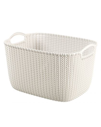 Корзинка 19л KNIT L 400*300*230мм Белый