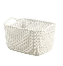 Корзинка прямоугольная 8л KNIT S 300*220*170мм Белый