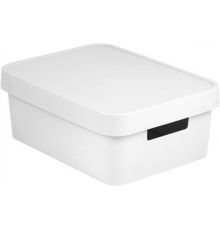 Коробка с крышкой 11л INFINITY 360*270*140мм Белый