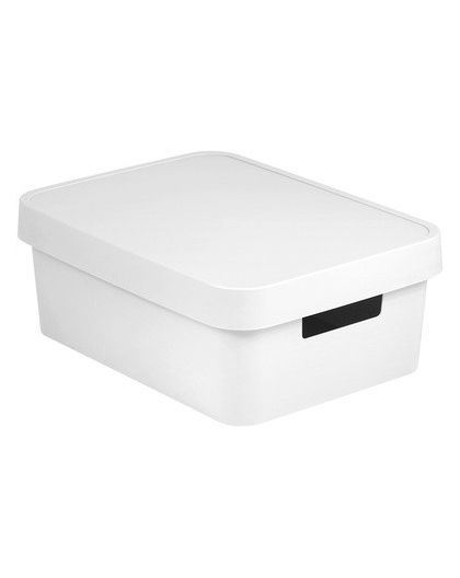 Коробка с крышкой 11л INFINITY 360*270*140мм Белый