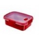 Контейнер пищевой прямоугольный 1л MICRO-WAVE 200*150*70мм Красный