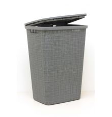 Корзина для белья 58л JUTE 430*340*600мм Тёмно-серый