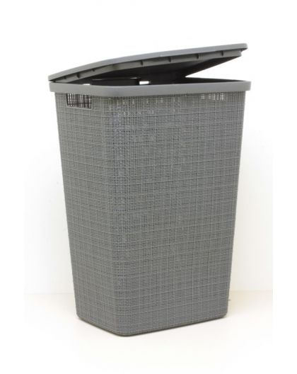 Корзина для белья 58л JUTE 430*340*600мм Тёмно-серый