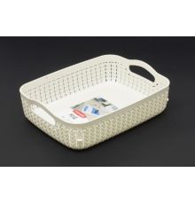 Лоток A5 2,6л KNIT 260*200*70мм Белый