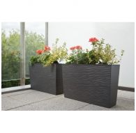 Горшок-контейнер ВЕРБЕНА ДЖУТО с вкладкой В190*Н360*L560, Графит