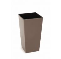 Горшок ФИНЕЗИЯ ДЖУТО с вкладышем 190*190*360 мм, Мокко