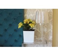 Горшок ЮККА с вкладкой 190*190*195мм, Белый