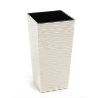 Горшок ФИНЕЗИЯ ДЖУТО с вкладышем 400*400*750 мм, Кремовый (вкл. 40*40*38см)