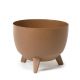 Кашпо ROMA ECO на ножках d40, h25 см натур. дерево (naturalne drewno) съемные ножки + Дно-вкладка