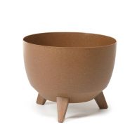 7 Кашпо ROMA ECO на ножках d40, h25 см натур. дерево (naturalne drewno) съемные ножки + Дно-вкладка