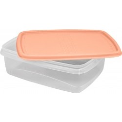 Емкость для хранения пищевых продуктов PATTERN FLEX прямоугольная  1,3л персиковая карамель