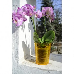 Горшок цветочный  для орхидей Лилия,  D12,5,  1,3 л,  микст 5 цветов по 6шт.