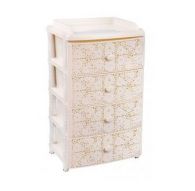 Комод широкий Лаура 4-х секционный (слоновая кость)