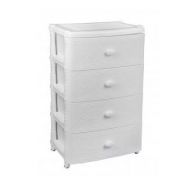 Комод  широкий Флоран 4-х секционный  (белый) 425х560х905 мм