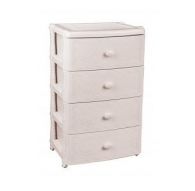 Комод  широкий Флоран 4-х секционный  (сл.кость) 425х560х905 мм