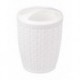 Подставка для зубных щёток Вязаное плетение белый 93x93x125 мм