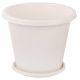 Горшок цветочный 10л (с поддоном) белый