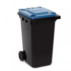 Бак для мусора 240л на колесах (черно-синий) 760х555х1060 мм