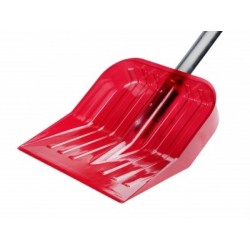 Лопата для снега из поликарбоната(с черенком) красный (430х420)(уп3)