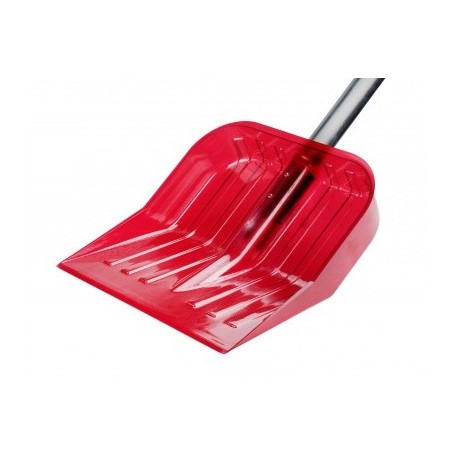 Лопата для снега из поликарбоната(с черенком) красный (430х420)(уп3)