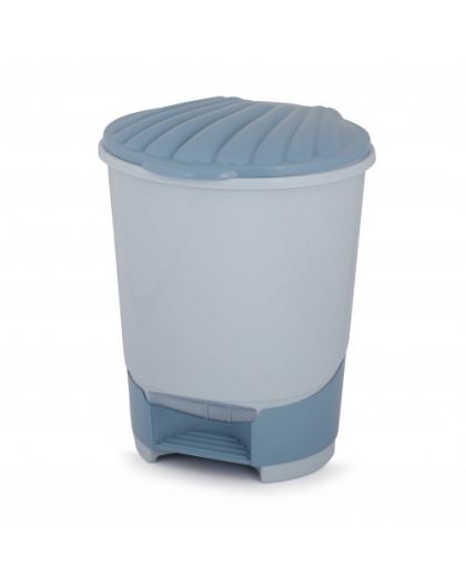 Контейнер для мусора 10л с педалью, голубой