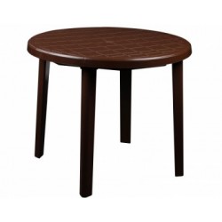 Стол круглый (900х900х750)(коричневый)(уп.1)