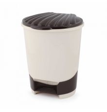 Контейнер для мусора 10л с педалью мокко-беж.