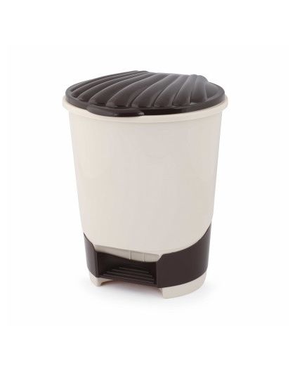 Контейнер для мусора 10л с педалью мокко-беж.