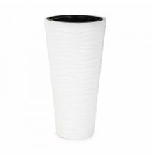 Кашпо Оазис со вставкой 10/43л. белый 348х348х685мм