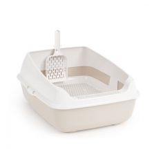 Лоток туалет для кошек (c высоким бортиком, сеткой и совком) ALTA 505х390х235мм