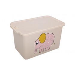 Контейнер для игрушек Honey Animals 15 л (пудра, слон)  408,2х254,2х232,5мм
