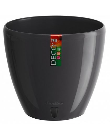 Горшок ДЕКО ТВИН 9 л. (с окошком для проверки уровня воды в дренаже, с пробкой, которая позволяет
