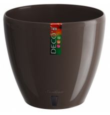 Горшок ДЕКО ТВИН 9 л. (с окошком для проверки уровня воды в дренаже, с пробкой, которая позволяет