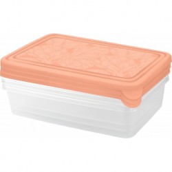 5 Набор контейнеров для продуктов HELSINKI Artichoke 3 шт. 0,9 л прямоугольные персиковая карамель