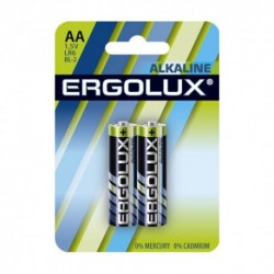 Батарейки Ergolux LR6 Alkaline BL-2 (LR6 BL-2, 1.5В)