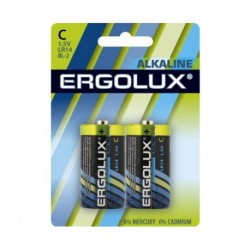 Батарейки Ergolux..LR14 Alkaline BL-2 (LR14 BL-2, 1.5В)