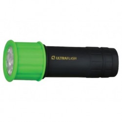 4 Фонарь Ultraflash LED15001-C (фонарь 3XR03 светофор, зеленый с черным, 9 LED, пластик, блистер)